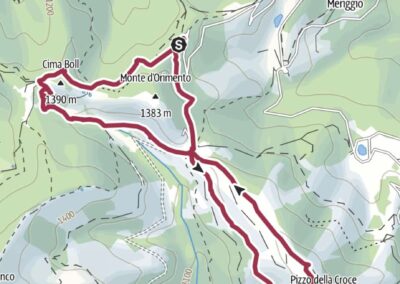 traccia gps orimento, monte bol, crocione